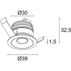 L&L LUCE E LIGHT - CAMEO1.6 HC 2.5W 24VDC 40K 52 BIANCO CM1600100090LE