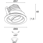 L&L LUCE E LIGHT - CAMEO2.7 HC 5W 24VDC 3000K 65BIANCO