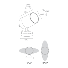 L&L LUCE E LIGHT - PIVOT1.7 HC 7W 24VDC 3000K 43 CORT