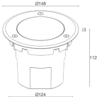 L&L LUCE E LIGHT - CORSO3.0 15W 230VAC 3000K 40 INOX CR3010000050MI