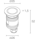 L&L LUCE E LIGHT - BRIGHT1.0 316L 2W 500MA BLU DIF INOX CW10121DAI