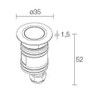 L&L LUCE E LIGHT - BRIGHT1.0 316L 2W 500MA BLU 43 INOX