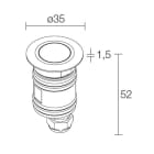 L&L LUCE E LIGHT - BRIGHT1.0 316L 2W 500MA BLU 21 INOX CW10121MAI