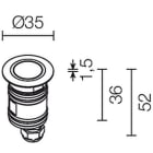 L&L LUCE E LIGHT - BRIGHT1.0 316L 2W 500MA 3000K 10 INOX