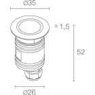 L&L LUCE E LIGHT - BRIGHT1.6 316L 2W 24VDC 3000K DIF INOX