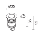 L&L LUCE E LIGHT - BRIGHT1.6 316L 2W 24VDC 3000K 43 INOX