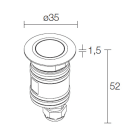 L&L LUCE E LIGHT - BRIGHT1.8 316L 1.2W 12VDC RGB D-SAB INOX CW18006DSI