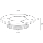 L&L LUCE E LIGHT - BRIGHT5.0 316L 12W 24VDC BLU 40 INOX CW50621LAI