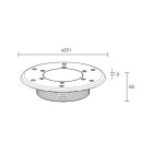 L&L LUCE E LIGHT - BRIGHT5.0 316L 12W 24VDC 3000K 40 INOX