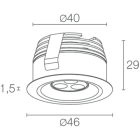 L&L LUCE E LIGHT - ESEM MID 1.0 3W 350MA 3000K 20X45 BIA EM10315WB