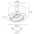 L&L LUCE E LIGHT - ESEM MID 1.1 3W 350MA 3000K 30 NERO