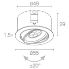 L&L LUCE E LIGHT - ESEM MID 1.1 3W 350MA 3000K 30 NERO EM11315LN