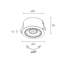 L&L LUCE E LIGHT - ESEM MID 1.1 3W 350MA 3000K 22 BIA