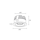 L&L LUCE E LIGHT - ESEM MID 1.6 3W 24VDC 3000K 30 BIA EM16005LB