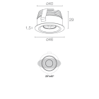 L&L LUCE E LIGHT - ESEM MID 1.6 3W 24VDC 3000K 30 NERO