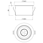 L&L LUCE E LIGHT - ESEM MID 1.7 3W 24VDC 5000K 30 BIA EM17000LB