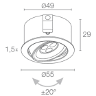 L&L LUCE E LIGHT - ESEM MID 1.7 3W 24VDC 3000K 30 ALL