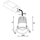 L&L LUCE E LIGHT - ESEM3.0 8W 230VAC 2700K 54 BIA D/P ES3010FLBD