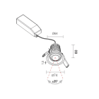 L&L LUCE E LIGHT - ESEM3.1 8W 230VAC 3000K 20 BIA