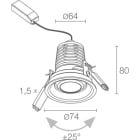 L&L LUCE E LIGHT - ESEM3.1 8W 230VAC 4000K 20 BIA ES31009SB