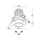 L&L LUCE E LIGHT - ESEM3.2 8W 230VAC 3000K 29 BIA ES32005MB