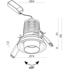 L&L LUCE E LIGHT - ESEM3.2 8W 230VAC 4000K 46 BIA ES32009LB