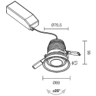 L&L LUCE E LIGHT - ESEM4.1 14W 230VAC 3000K 40 BIA