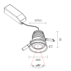 L&L LUCE E LIGHT - ESEM4.1 14W 230VAC 2700K 40 BIA D