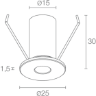 L&L LUCE E LIGHT - EYES1.0 1W 350MA 5000K DIF CROM EY10110DC