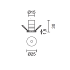 L&L LUCE E LIGHT - EYES1.0 1W 350MA 3000K DIF CROM EY10115DC