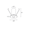 L&L LUCE E LIGHT - EYES1.0 1W 350MA 3000K 40 SAT EY10115FS