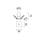 L&L LUCE E LIGHT - EYES1.2 1W 350MA 3000K 40 SAT EY12115FS