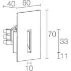 L&L LUCE E LIGHT - LINE1.0 2W 500MA 3000K DIF CORT FL12705DT