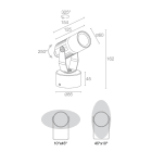 L&L LUCE E LIGHT - FLORI1.1 7W 230VAC 4000K 45X10 GRI