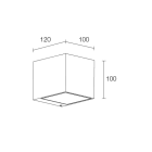 L&L LUCE E LIGHT - KOCCA1.1 8.5W 230VAC 3000K 140 GRI