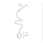 L&L LUCE E LIGHT - WALL1 3.5W 230VAC 3000K DOR D6X400 L126405D