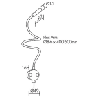 L&L LUCE E LIGHT - WALL1 3.5W 230VAC 3000K CROM D8X500 L128505C