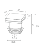 L&L LUCE E LIGHT - LITUS1.1HC 700MA 2W 3000K 30 VETRO
