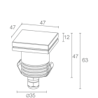 L&L LUCE E LIGHT - LITUS1.1HC 700MA 2W 3000K 22 VETRO LT111015MNV