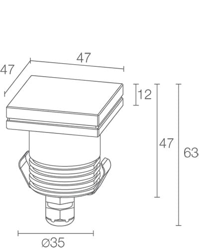 L&L LUCE E LIGHT - LITUS1.7 24VDC 2,5W 3000K 22 VETRO