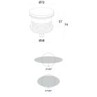L&L LUCE E LIGHT - LITUS2.4 24VDC 5W 3000K 45 VETRO LT240105LNV