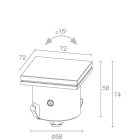 L&L LUCE E LIGHT - LITUS2.9 24VDC 3,5W 3000K 30 VETRO