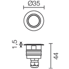 L&L LUCE E LIGHT - BRIGHT MINI1.0 1.2W 24VDC 3000K DIF INOX MB10005DI