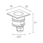 L&L LUCE E LIGHT - BRIGHT MINI1.1 1.2W 24V 30K DIF INOX