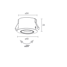 L&L LUCE E LIGHT - ESEM MINI 1.1 2W 500MA 4000K 14 NERO ME11129SN