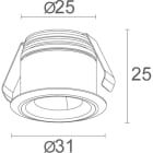 L&L LUCE E LIGHT - ESEM MINI 1.6 2W 24VDC 3000K 27 NERO ME16005MN