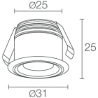 L&L LUCE E LIGHT - ESEM MINI 1.6 2W 24VDC 3000K 14 NERO ME16005SN