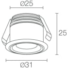 L&L LUCE E LIGHT - ESEM MINI 1.6 2W 24VDC 3000K 14 NERO ME16005SN