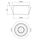 L&L LUCE E LIGHT - ESEM MINI 1.7 2W 24VDC 3000K 27 BIANCO ME17005MB