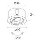 L&L LUCE E LIGHT - ESEM MINI 1.7 2W 24VDC 2700K 27 BIANCO ME1700FMB